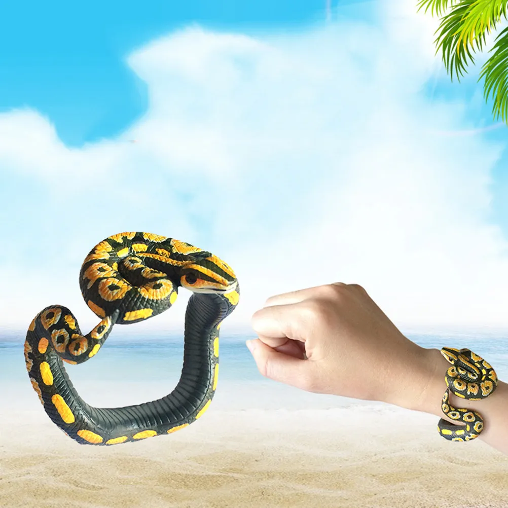 

4 Pcs Realistic Snake Prop Spring Prank Simulated Toy Children's Halloween Fake