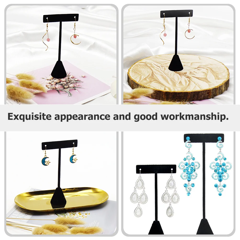 

3Pcs Earring Organizer Stand Premium T-Shape Jewelry Display Rack for Earrings and Studs Necklace Ring Holder Decorative Storage