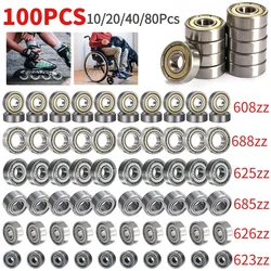 10-300pcs Ball Bearings 608zz 623zz 625zz 626zz 685zz 688zz 608zz Deep Groove Carbon Steel For Skateboard Roller Skate Bearings