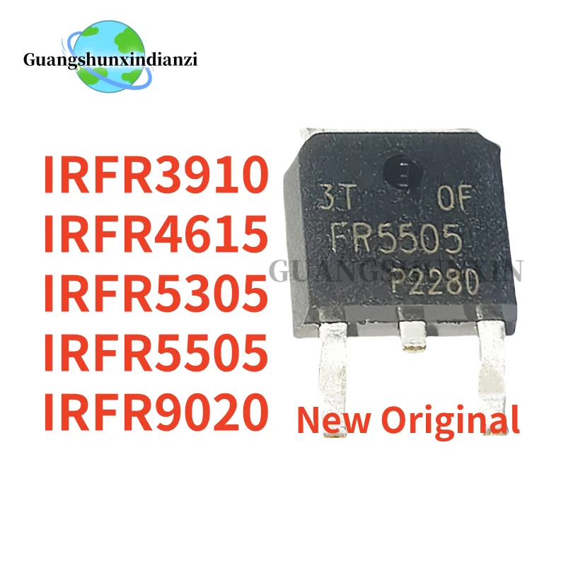

10PCS New Original IRFR3910 IRFR4615 IRFR5305 IRFR5505 IRFR9020 TO-252 Field effect tube In Stock