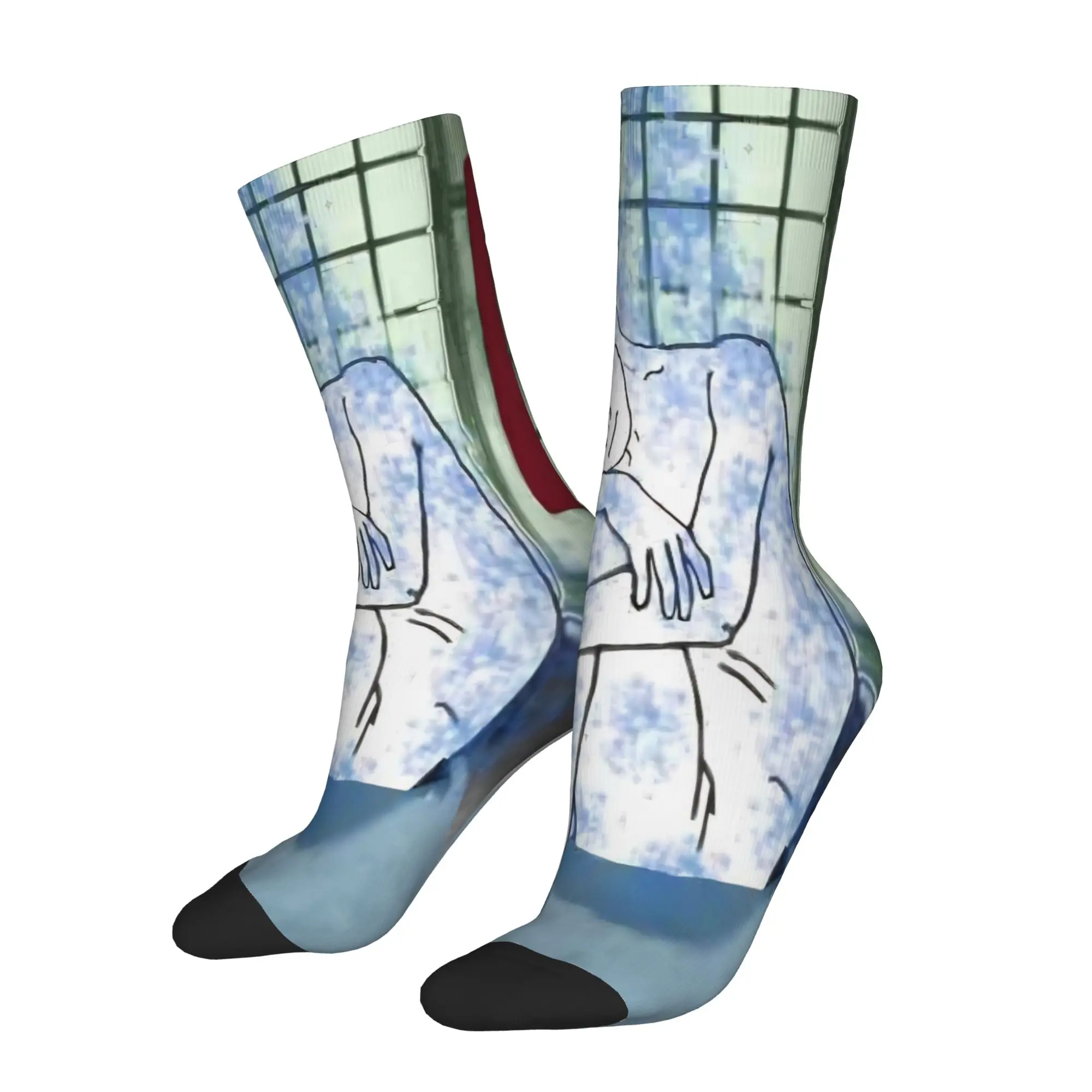 Men Women Wojak Soyjak Chudjak Chud  Socks Cotton Funny Happy  Socks Harajuku Merchandise Middle Tube Socks Little Small Gifts