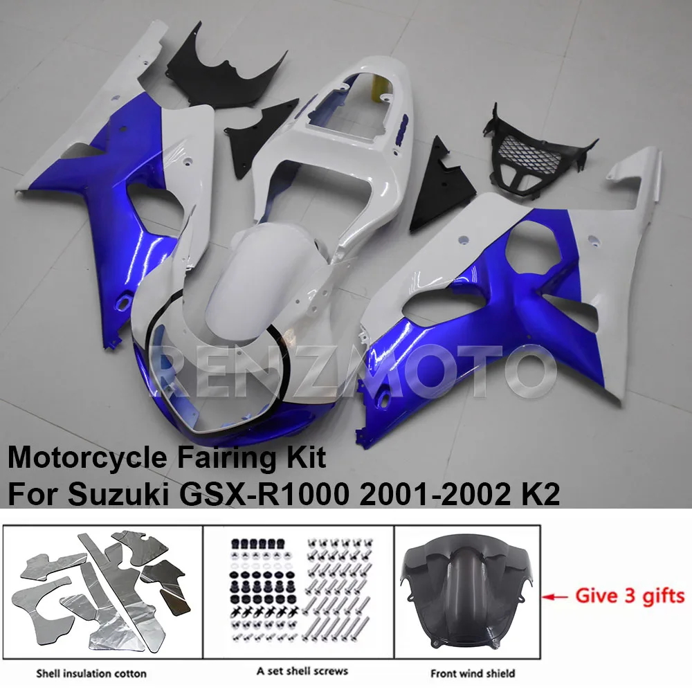 Motorcycle Set Body Kit Fairing For Suzuki GSX-R1000 2001 2002 K1 K2 GSXR 1000 Plastic Guard Plate Accessories Shell S1001-114a