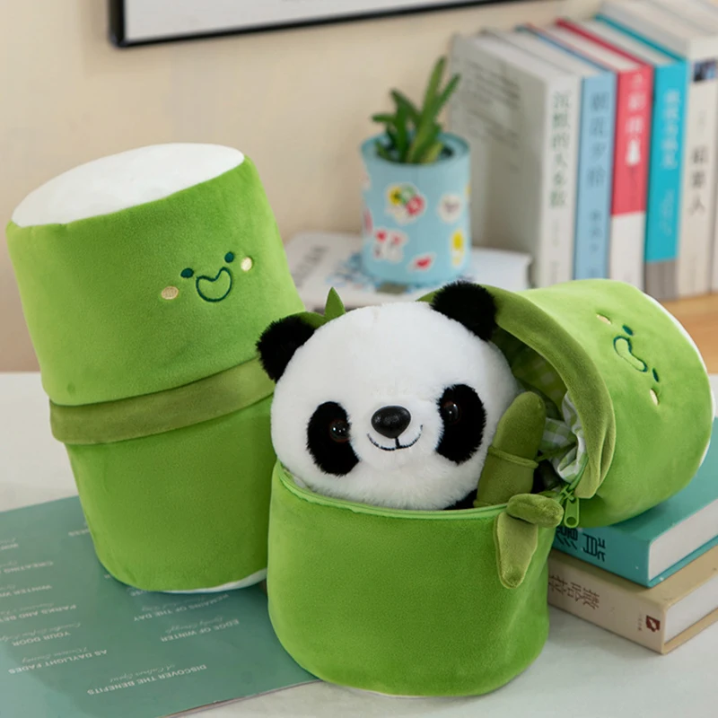 Kawaii Bamboo Panda Doll Plush Dolls Toy Soft Stuffed Plush Pillow Toys For Girls Girlfriend Chidren Birthday Gifts