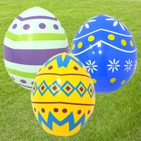 Easter Inflatable Easter Egg Yellow Blue Green Kids Inflatable Toys Easter Theme Party Outdoor Decoration Supplies Gifts