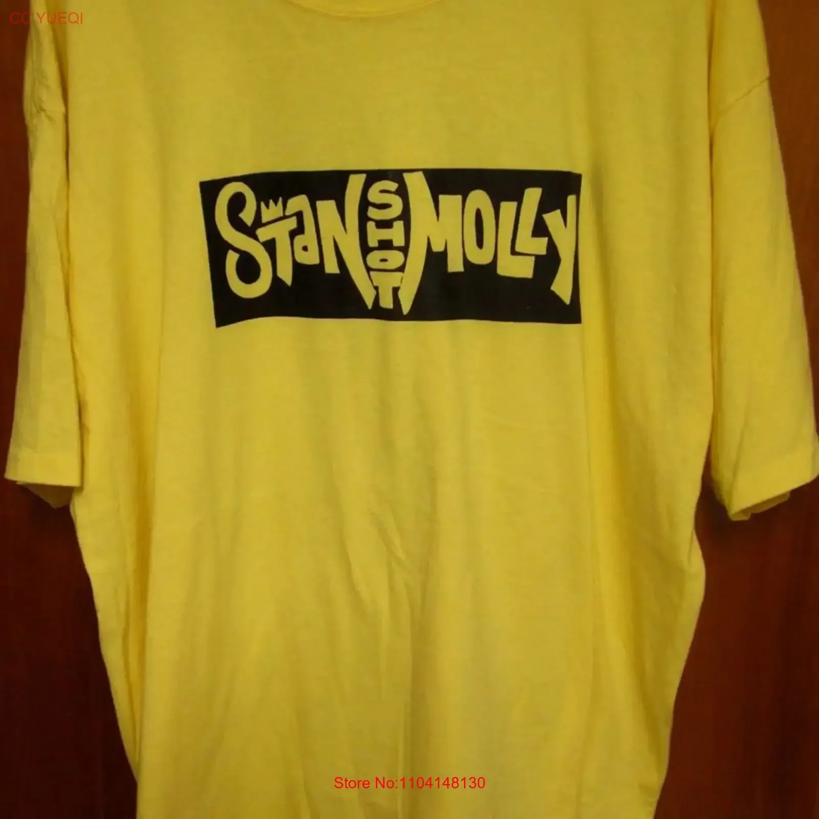 Camiseta amarilla STAN SHOT MOLLY XL rock Mansfield OHIO Out w Cock vintage lavada suave unisex elástica cómoda casual