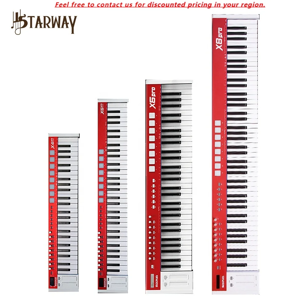 

Midiplus X8 / X6 Pro 61 88 Key Electronic Organ Professional Piano Practice Music Instrument Music Arrangement MIDI Keyboard