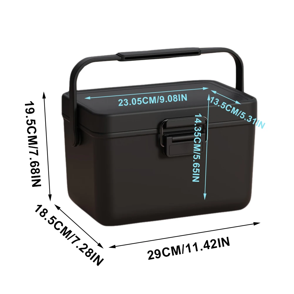 3,8 l isolierter tragbarer Kühler mit Griff Hart kühler Eis kiste Box für Strand Picknick Camping Boot Angeln Auto