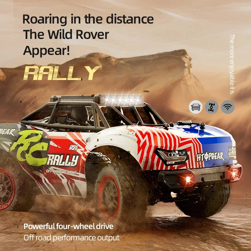 

Remote Control Car 2.4G Four-wheel Drive Off-road Vehicle 1:18 Full Scale Short Card Model Car Children's Remote Control Toy Car
