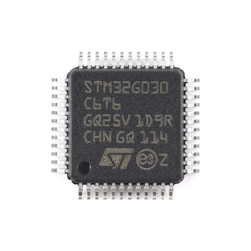 Original STM32G030C6T6 LQFP-48 Cortex-M0+ 32-bit Microcontroller IC 32KB Flash 8KB RAM 64MHz MCU for Makers Student Electronic C