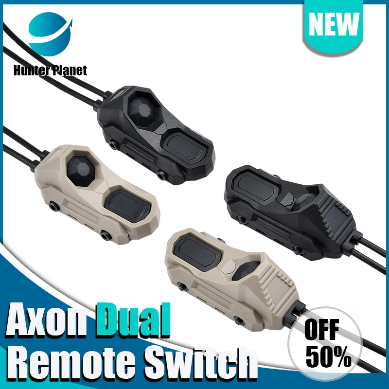 

Tactical Airsoft AXON Dual Function Pressure Remote Button Switch 20mm Rail MLOK KEYMOD SF M300 M600 Flashlight Hunting Laser