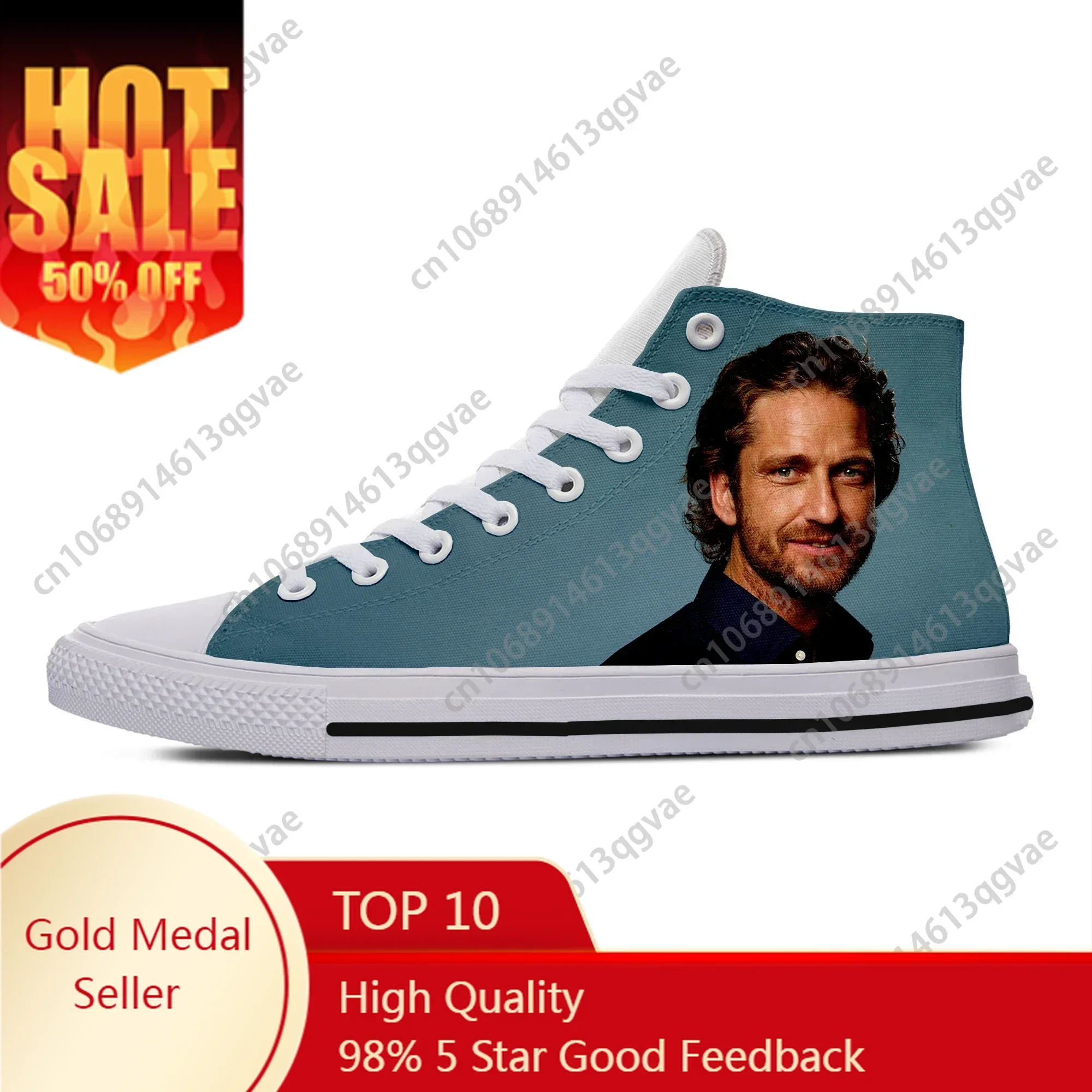 

Hot Fashion Gerard Butler High Sneakers Men Women High Quality Handiness Classic Casual Shoes Breathable High Top Board Shoes