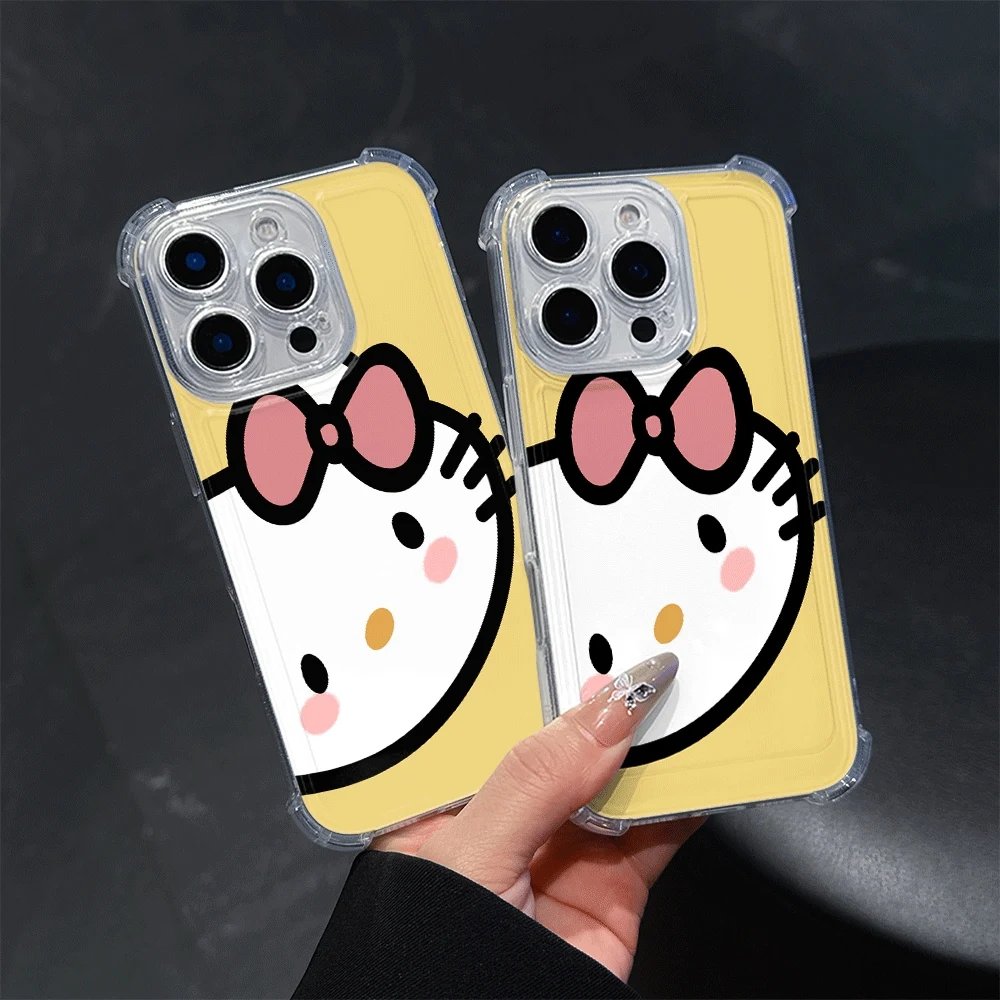

Чехлы для мобильных телефонов Sanrio для IPhone 15 Pro Max IPhone 16/15/14/13/12/11/x/xs/xs Max, женский мягкий чехол для телефона Hellokitty с рисунком