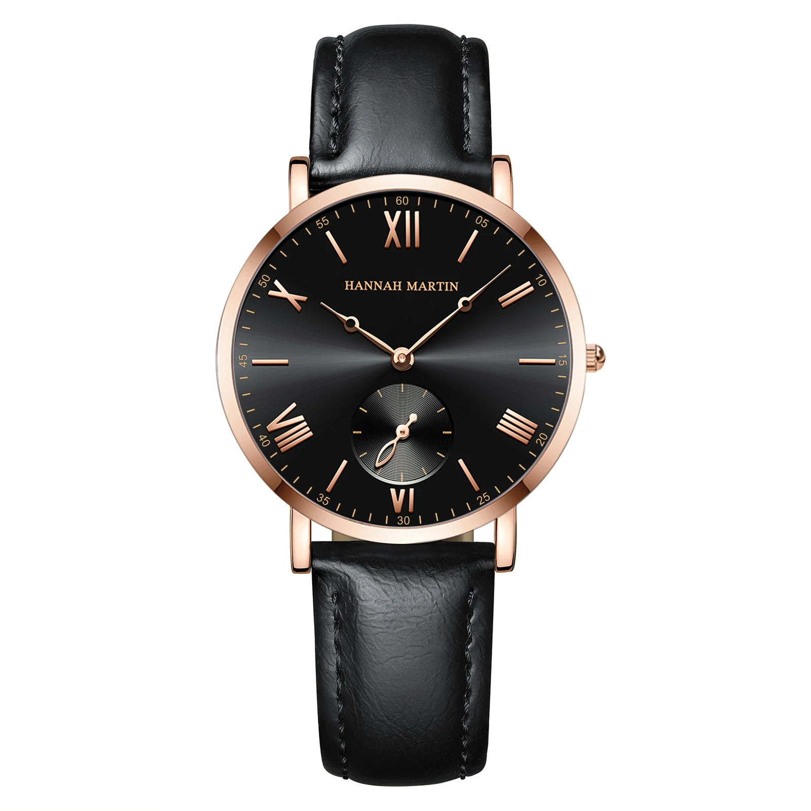 2024 New Women Watch Fashion Simplicity Rose Gold Timing Simulation Clock Original Quartz Movement Watch for Women Dropshipping