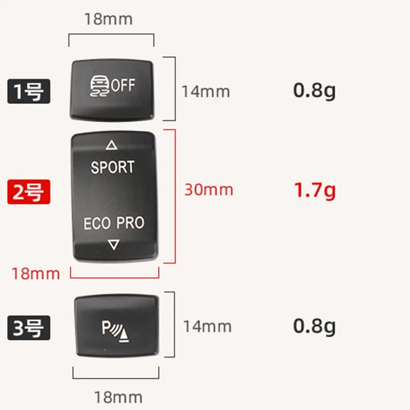 Interior Console Sport ECO Pro Switch Button ESP Antislip -Radar Sensor For -BMW F20 F21 F22 F35