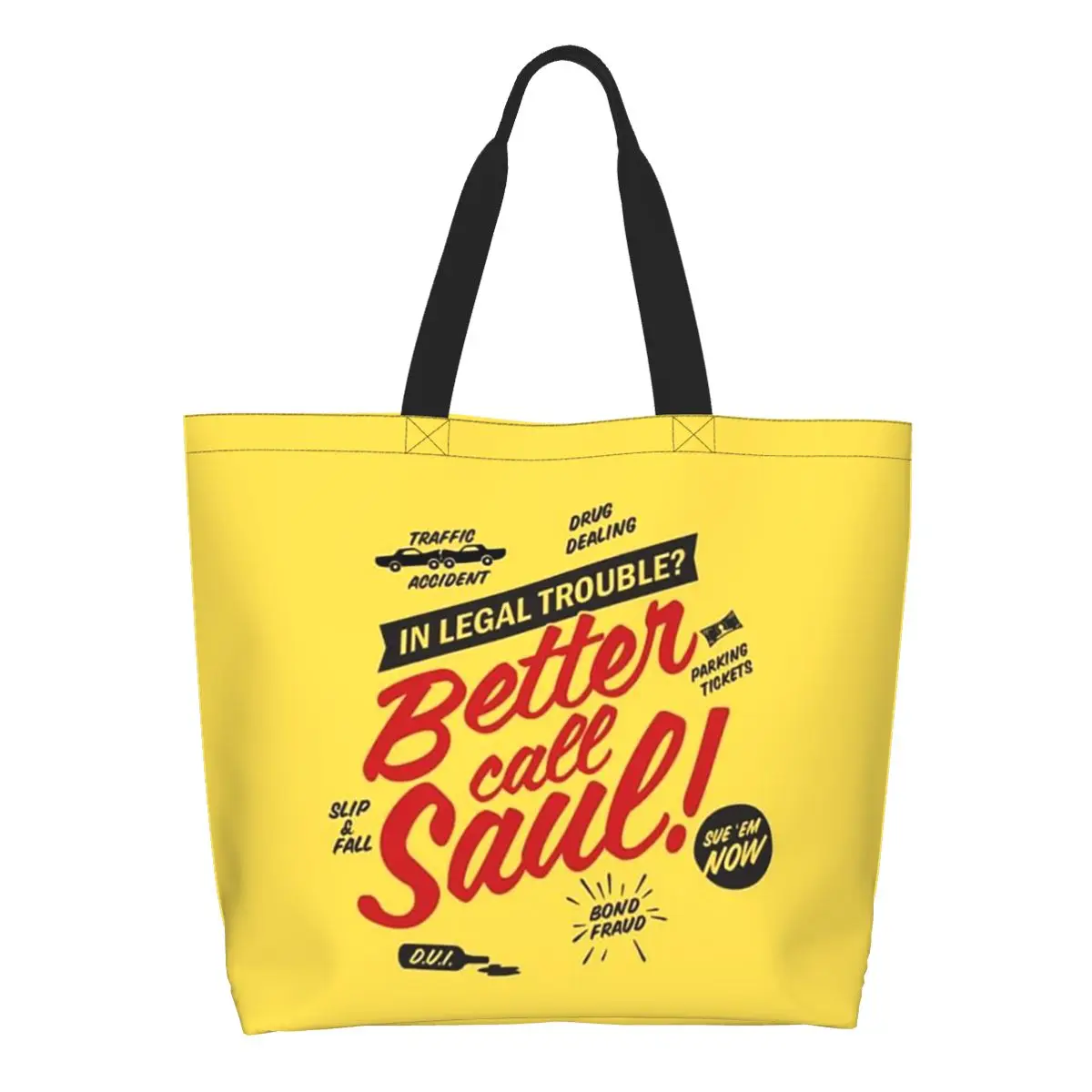 Better Call Saul Saul Goodman Shopping Tote Bag Canvas Large Capacity Shoulder Bags Shopper Grocery Handbag for Women