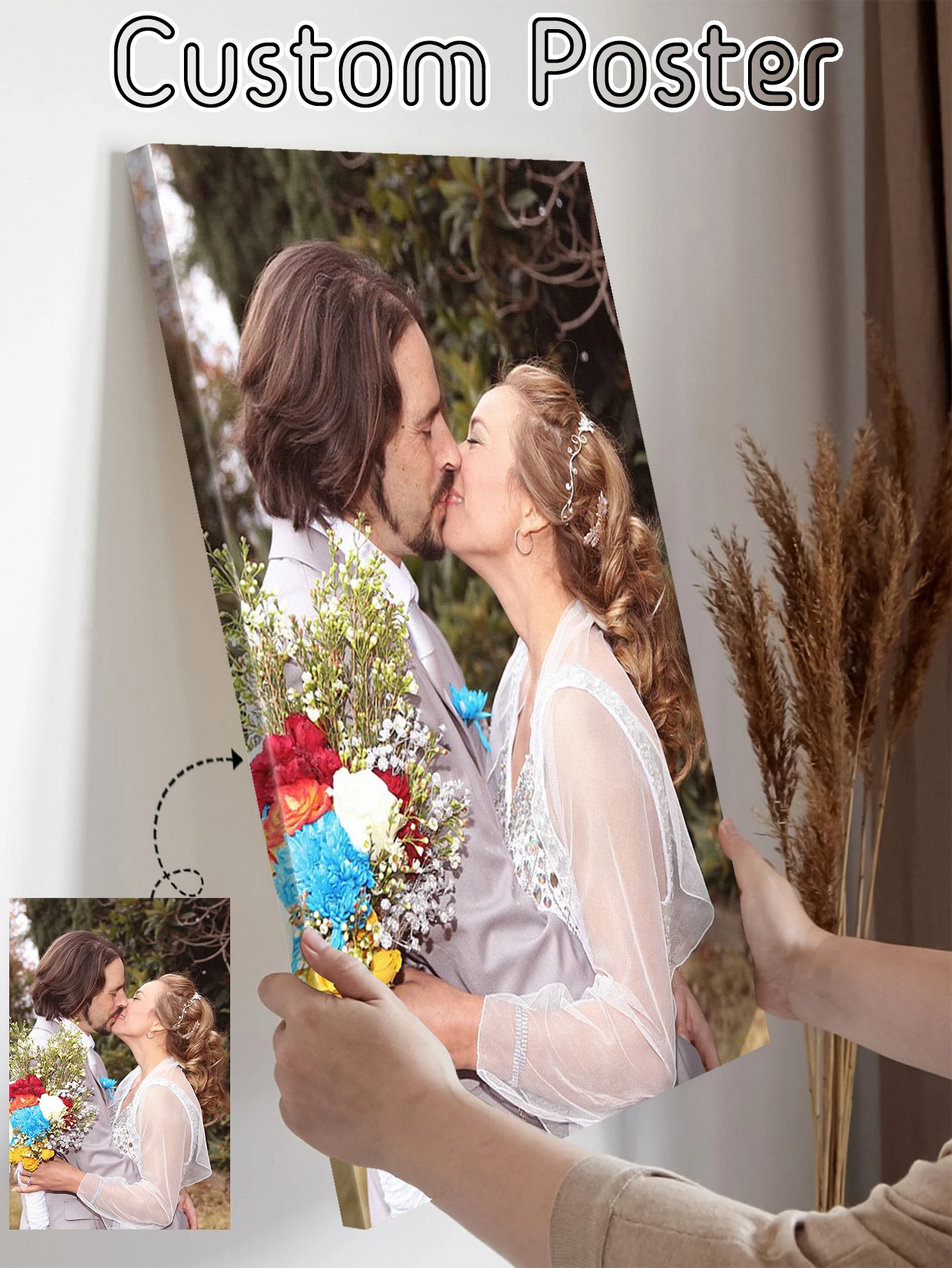 Personalized Canvas Printings for father's day/dad's present/husband birthday/wall art/easter decoration.