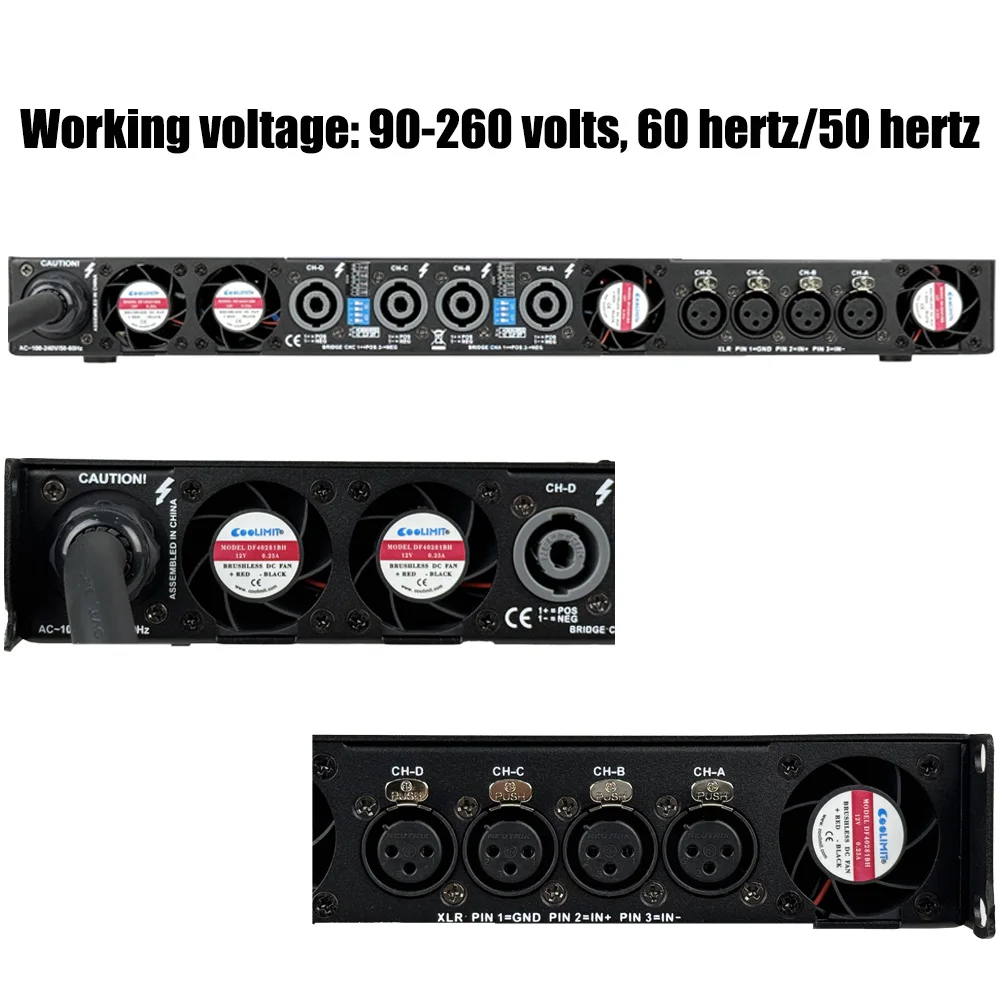 Paulkitson PD43000 4x3000W 8Ω amplificador de potencia Digital profesional amplificador de 4 canales altavoz line array DJ Subwoofer Amp