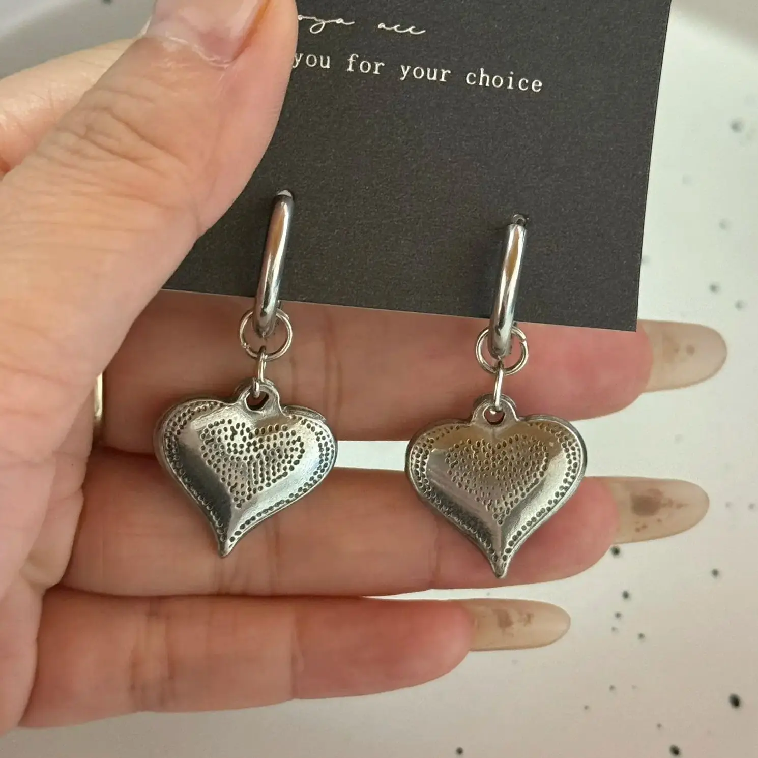 Roestvrij stalen hart hanger oorbellen dames cadeau accessoires groothandel