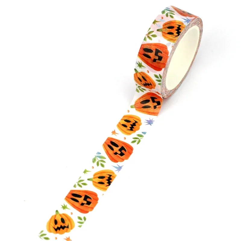 NEW Bulk 10PC/Lot Decor Pumpkin Leaf Halloween Washi Tapes for Scrapbooking Journaling Masking Tape Kawaii Papeleria