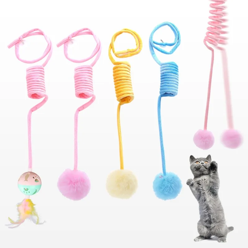 

Manufacturer Wholesale Interactive Cat Toys Elastic Bite-resistant Indoor Cat Pet Toys Plush Cat Toys With Balls