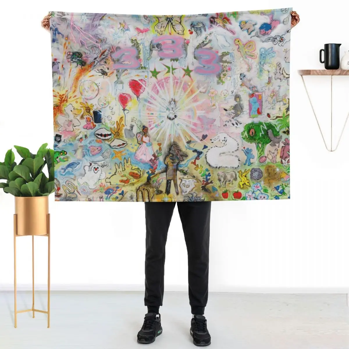 

333 bladee album cover Throw Blanket No Pilling Soft Warm Blanket for Bed