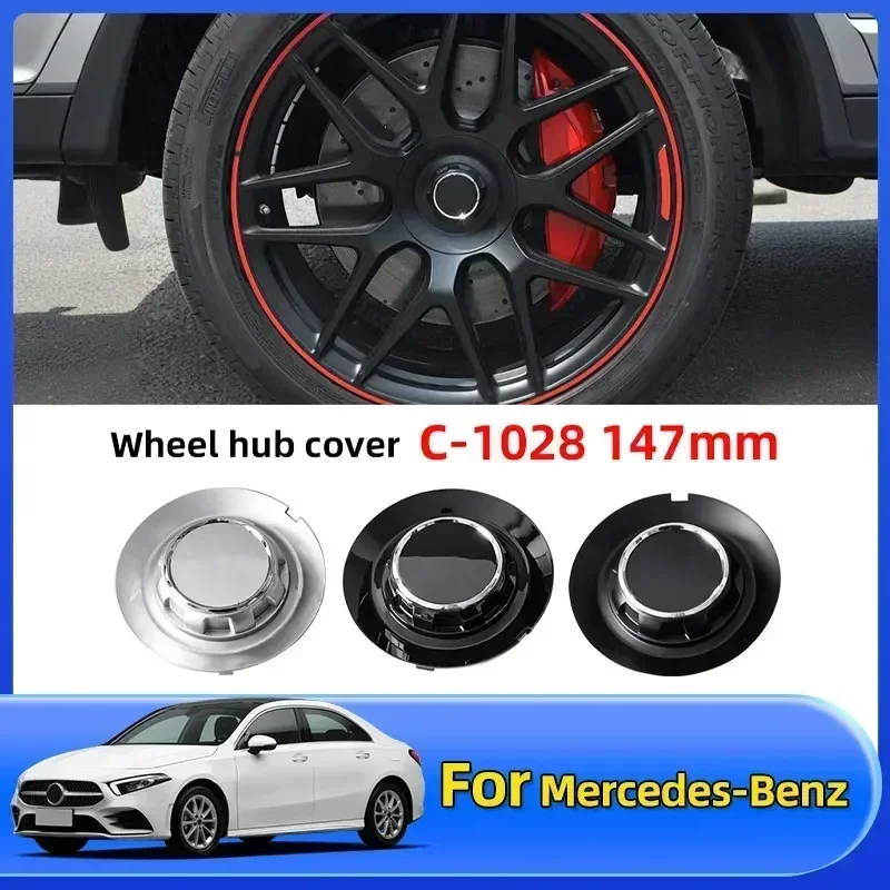 

4PCS 147mm C-1028 17028 Car Wheel Center Hub Cover Cap Badge Logo For Mercedes Benz AMG G350 G500 G63 S680 GLS600 Accessories