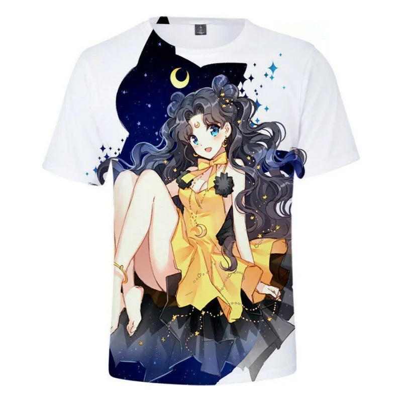 2024 Summer Kids Tops Tees 3D Print Japanese Anime T-shirt Children Cartoon Short Sleeve Clothing Boys Girls Fashion Streetwear