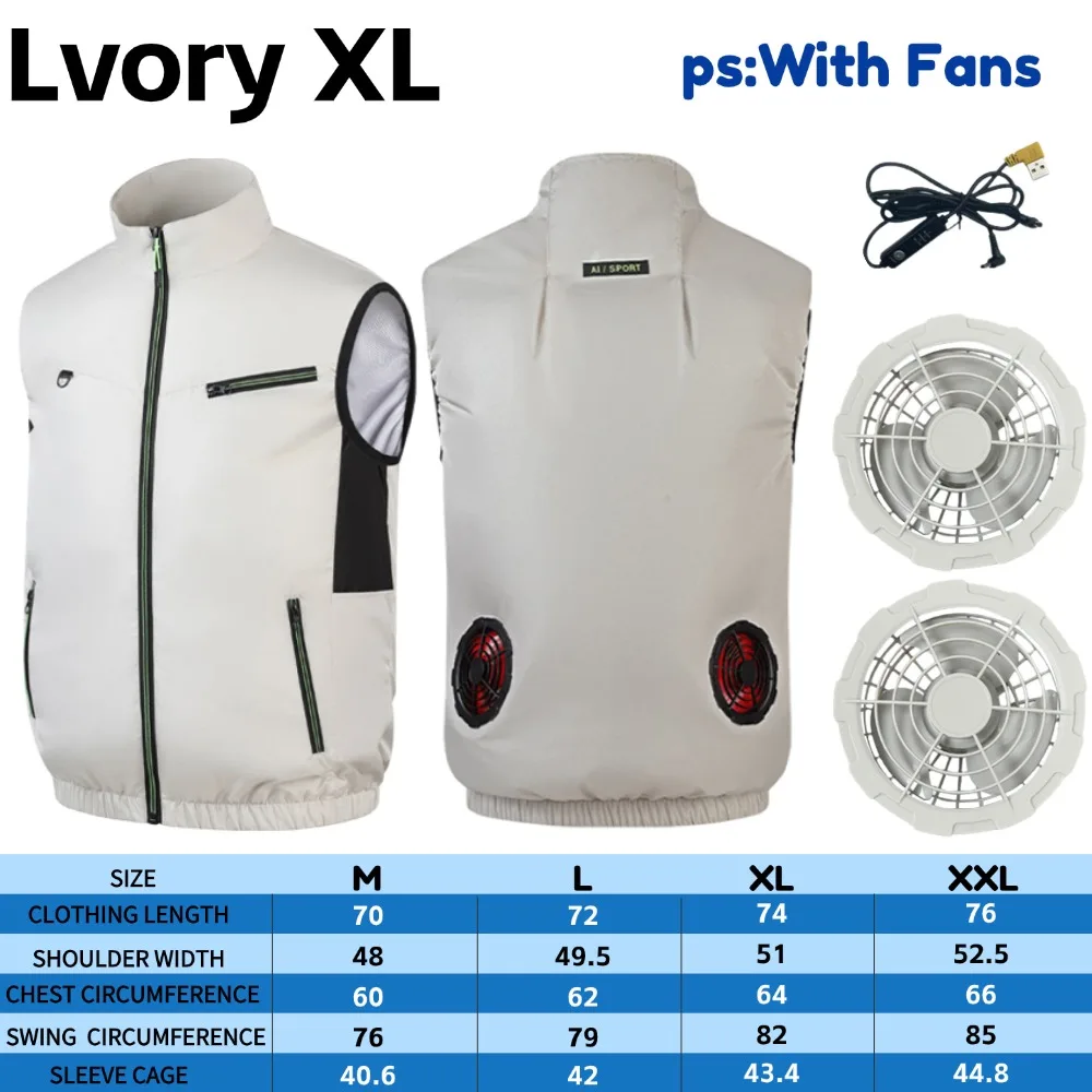 Cool Vest Wearable Cooling Fan Vest Air-conditioned Clothes Hiking