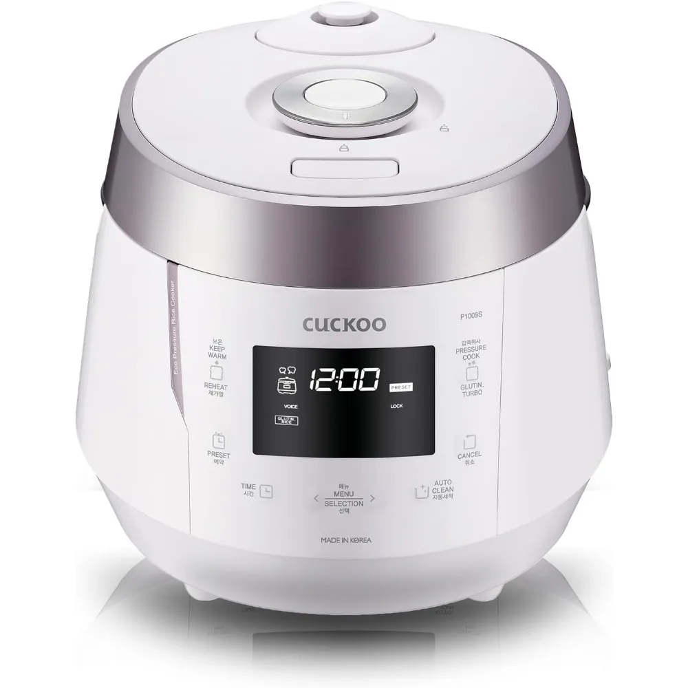 Heating Pressure Cooker & Warmer – 12 built-in programs, Glutinous (white), Mixed, Brown, GABA rice, and more,