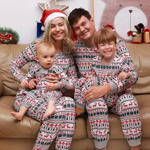 Familie kombiniert Weihnachtspyjama, Mutter, Tochter, Vater, Sohn, Familien -Look -Outfit, Rompers Baby Girl, Pyjama, 2023 8 Hauptverkäufe natal irmaos - №7