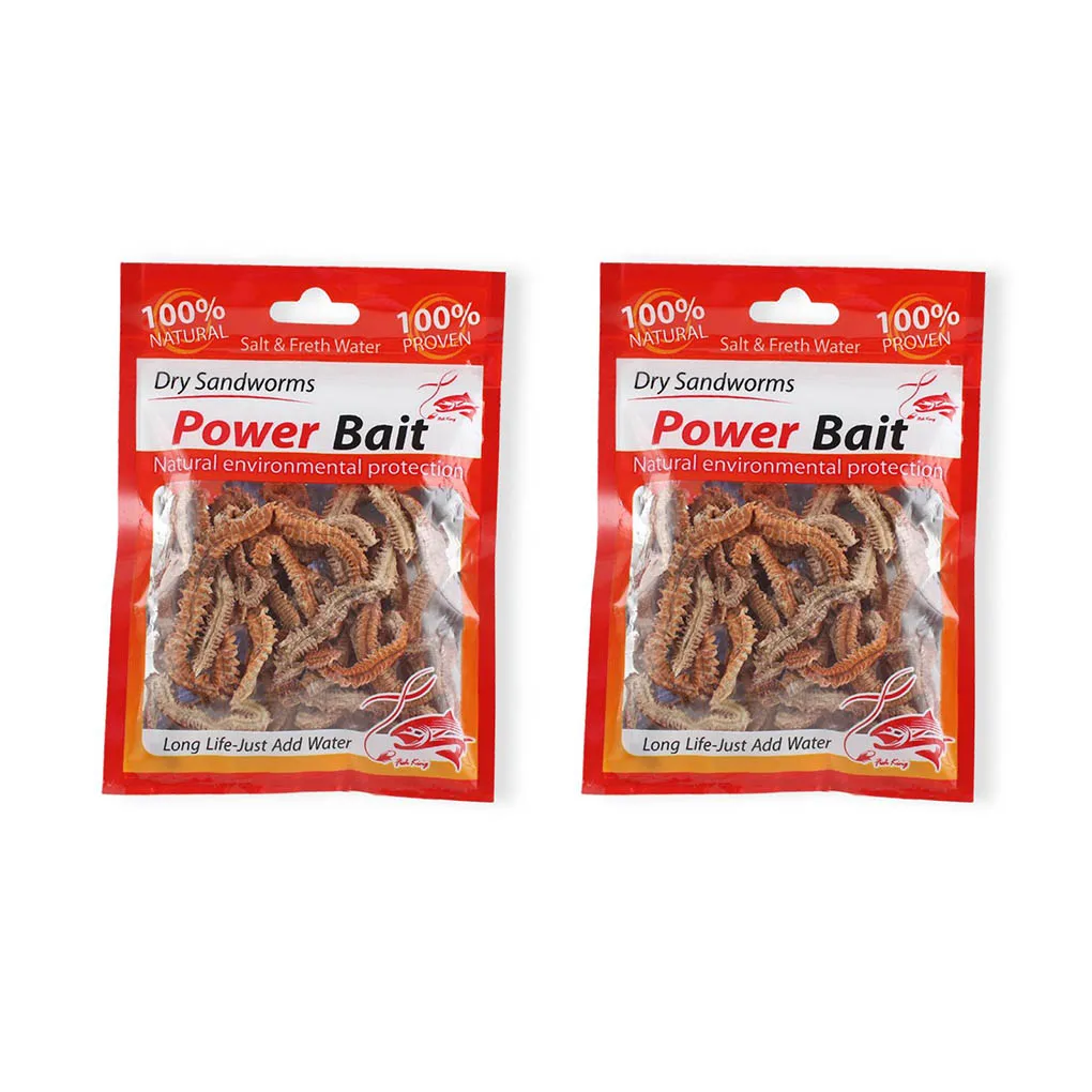 

1 Bag Dry Sandworm Fishing Lure Eco-friendly Long Preservation Seductive Food for Aquatic Animals Enticement Usage 10g