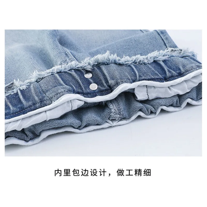 UNITIM Kinder Mädchen Schlaghosen 2026 Herbst 3-14 Jahre Kinder Mädchen Einfache Denim-Hosen Elastischer Bund Junge Teenager Mädchen Jeans – Detail 23