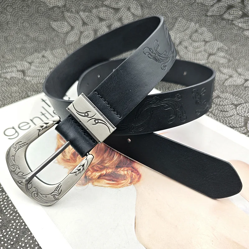 

Роскошный дизайн, модный принт, американские ретро, винтажные мужские и женские ремни, универсальные джинсовые брюки, аксессуары, пояс, студенческая мода