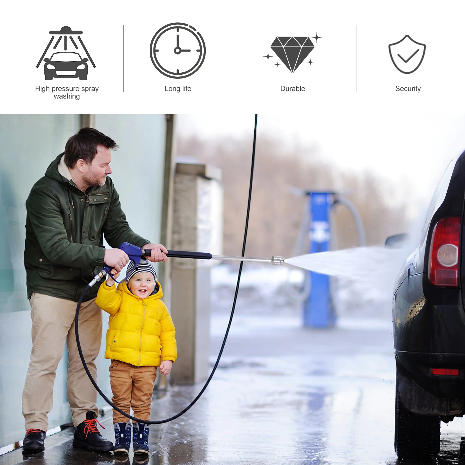 

Paint Sprayer Extension Pole Silver Durable Material Long Service Life Easy Operation Atomizing Sealing Accessories