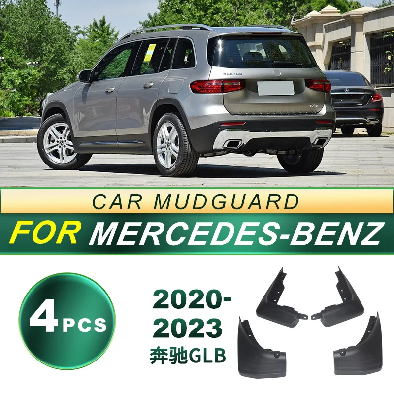 For Mercedes Benz GLB 2020-2023 SUV Mud Flaps Set of 4 Anti-Splash Soft Rubber Mudguards Enhanced Fender Protection All Weather