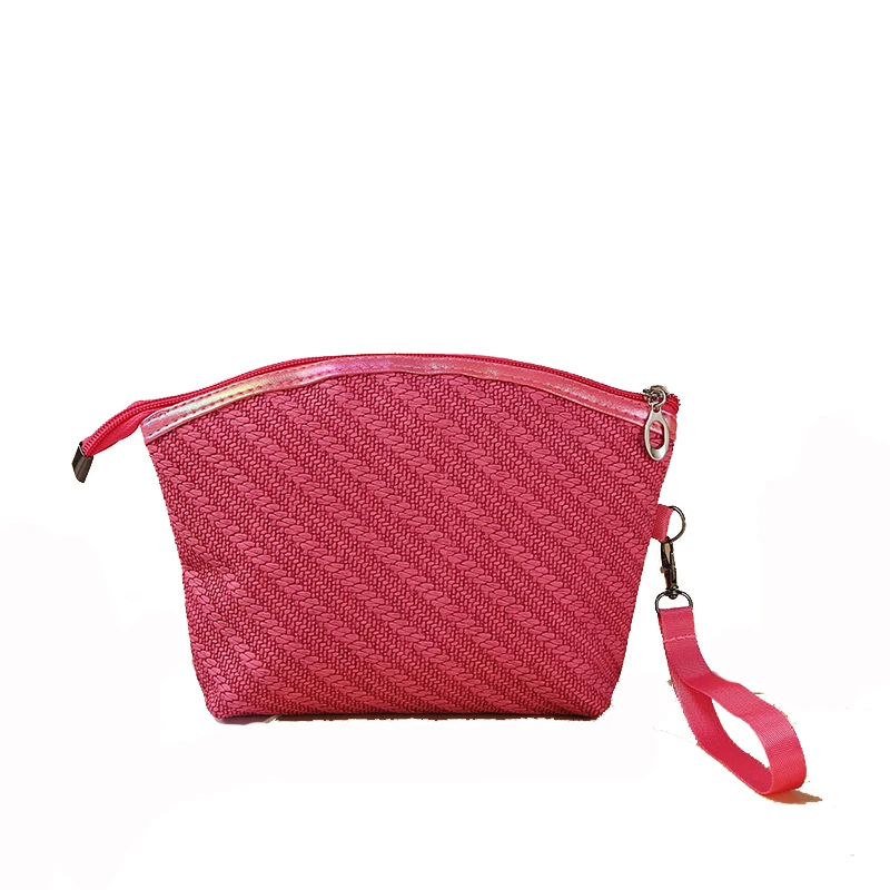 

5pcs Makeup Bags Retro PU Plain Weave Pillow Shaped Large Capacity Waterproof Protable Cosmetic Bag
