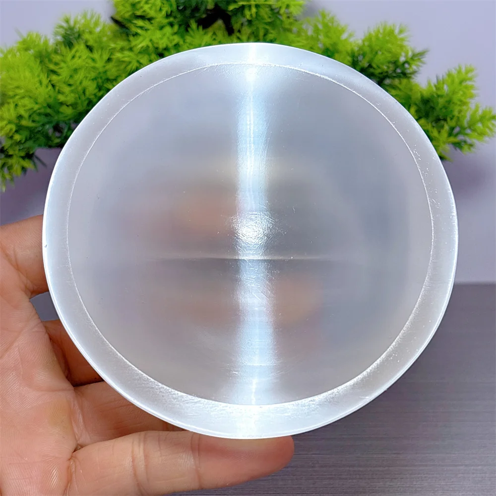 Selenite Bowl Natural Crystal Home Decoritems Room decor Lucky Auspicious Quartz Stone Garden Healing Energy Love Gifts view 2