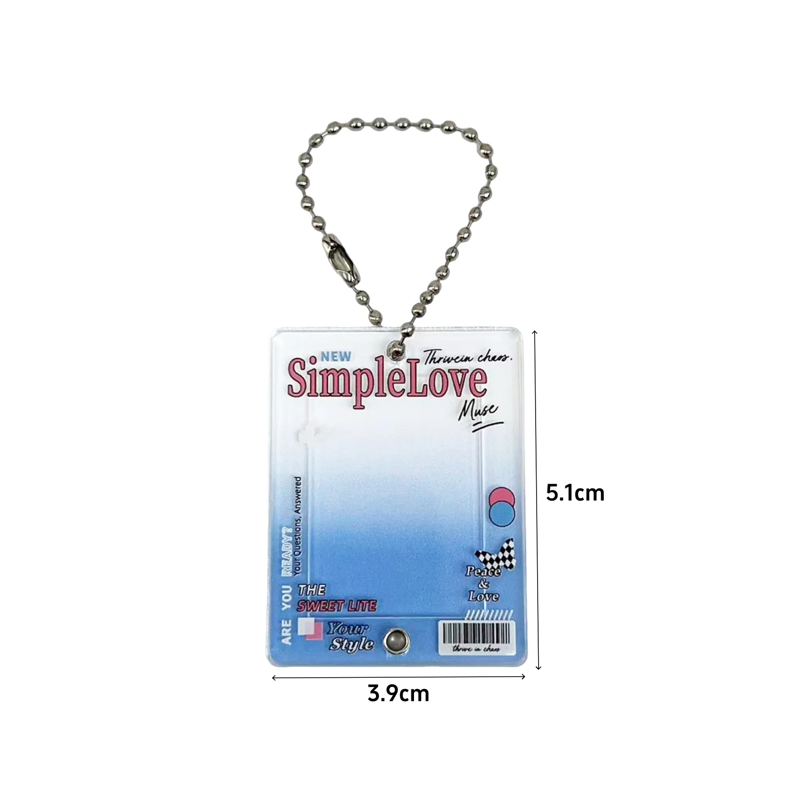 Photo Storage Keyring  Acrylic Keychain Slide-In Frame Lightweight Photo Frame Keychain For Purse Personalized Accessory