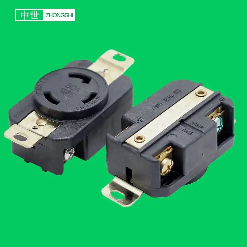 LK2331F American NEMA L5 30R Receptacle Socket 30A 125V  Female  3 Hole Connector 3P3W US Industry Outlet for Generator Aviation