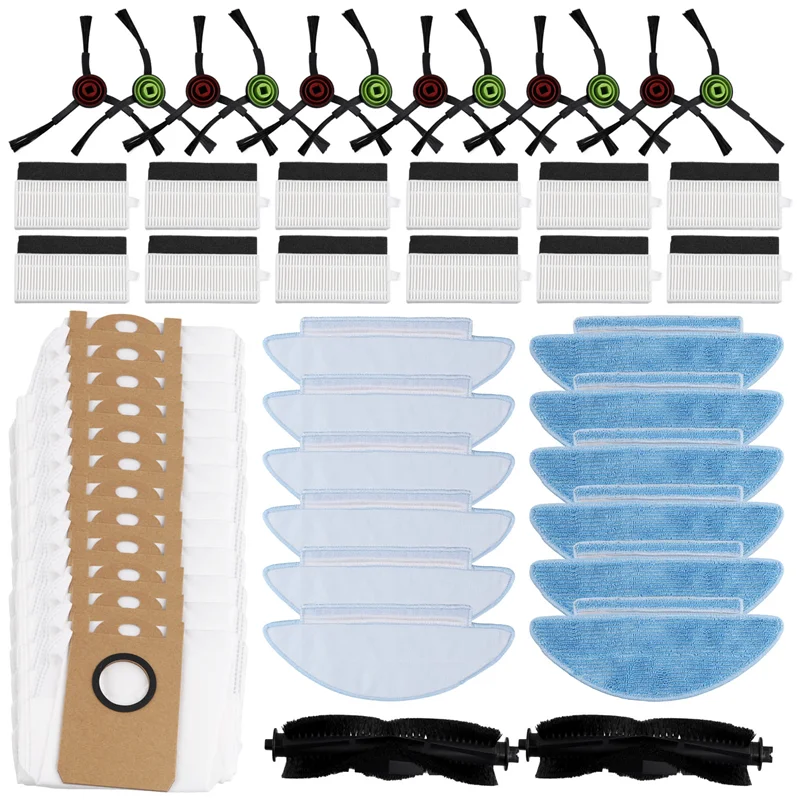 Emption! Ilife T10s/Aonus I8 ロボット掃除機交換メインローラーサイドブラシ Hepa フィルターモップ布ダストバッグアクセサリー