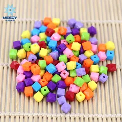 Acrylic Square 8mm 10mm Solid Color Beads Paper Towel Box Table Lamp Material Jewelry Making Handmade Diy Bracelet Accessories