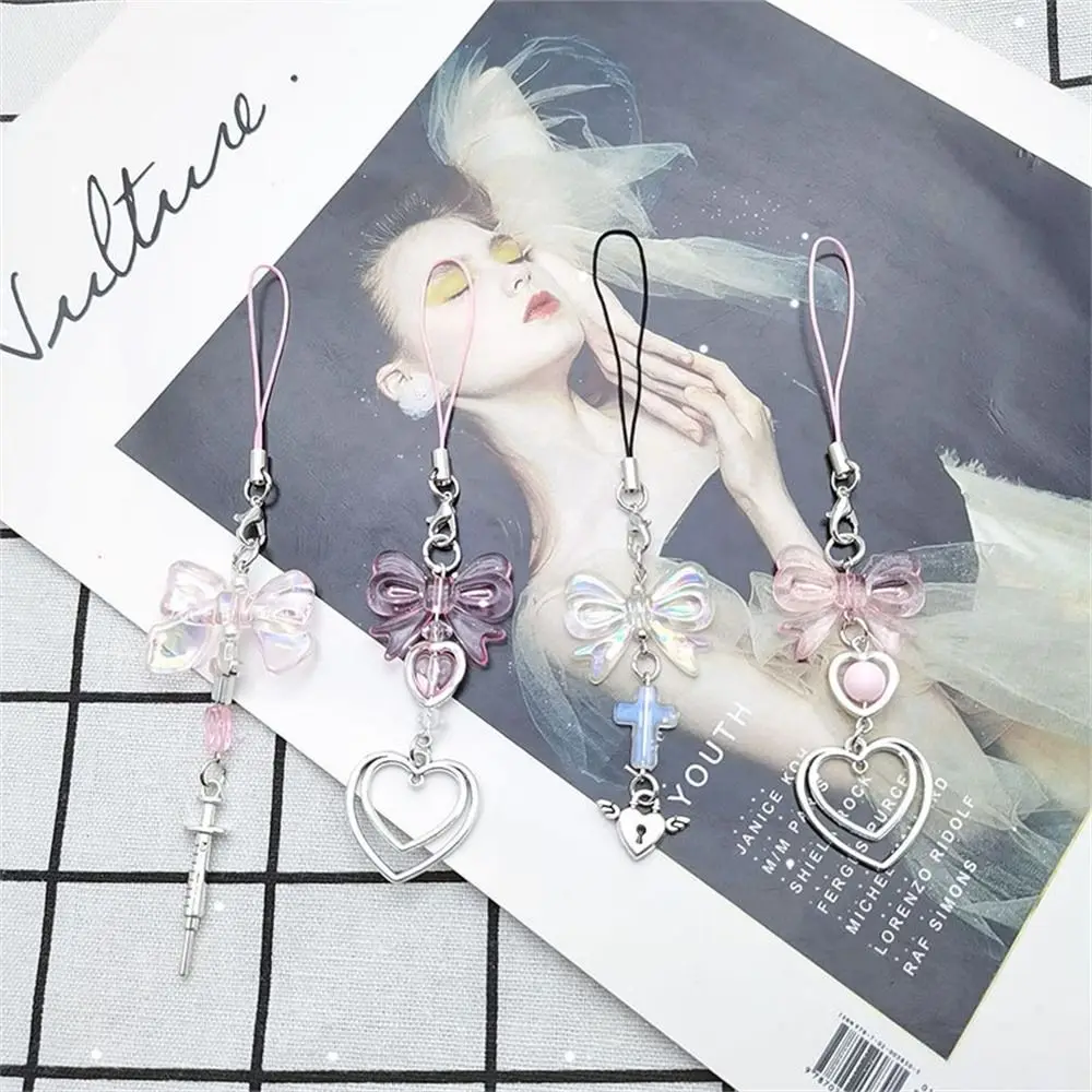 

Phone Lanyard Beaded Chain Keys Strap Cool Girl Cellphone Strap Star Phone Charms Cool Girl Pink Chain Phone Pendant
