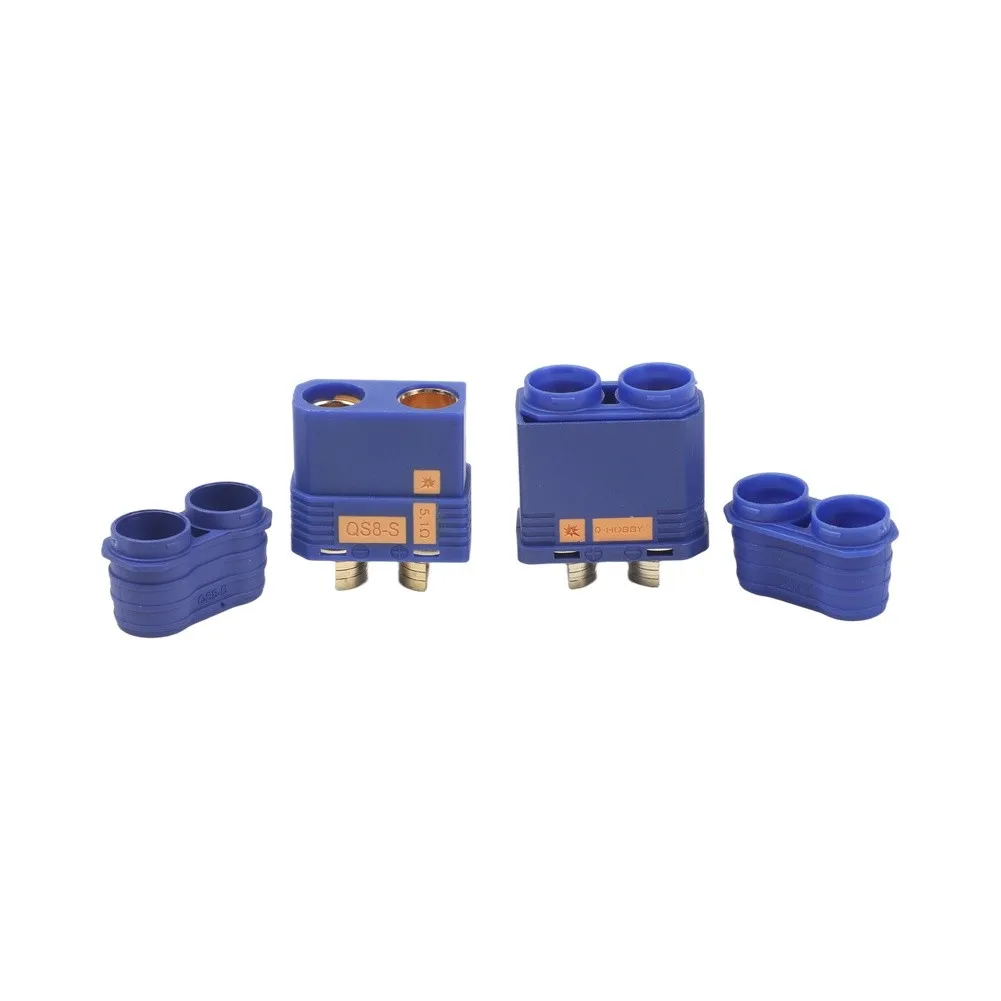 QS8-S+ Anti-static Spark Resistant For Battery Connector 8mm Gold Plated 130A 200A For RC High Current Power Supply