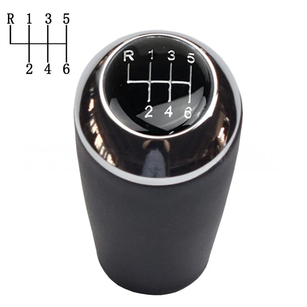 For Daily Driving Black-silver Gear Shift Knob Gear Shift Knob Leather Gaitor PU Leather Material Grade Plastic Build