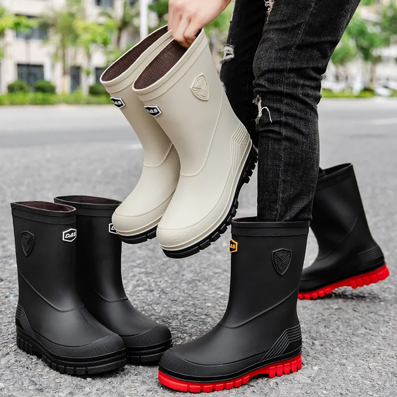 Men's Rain Boots Fa… - image