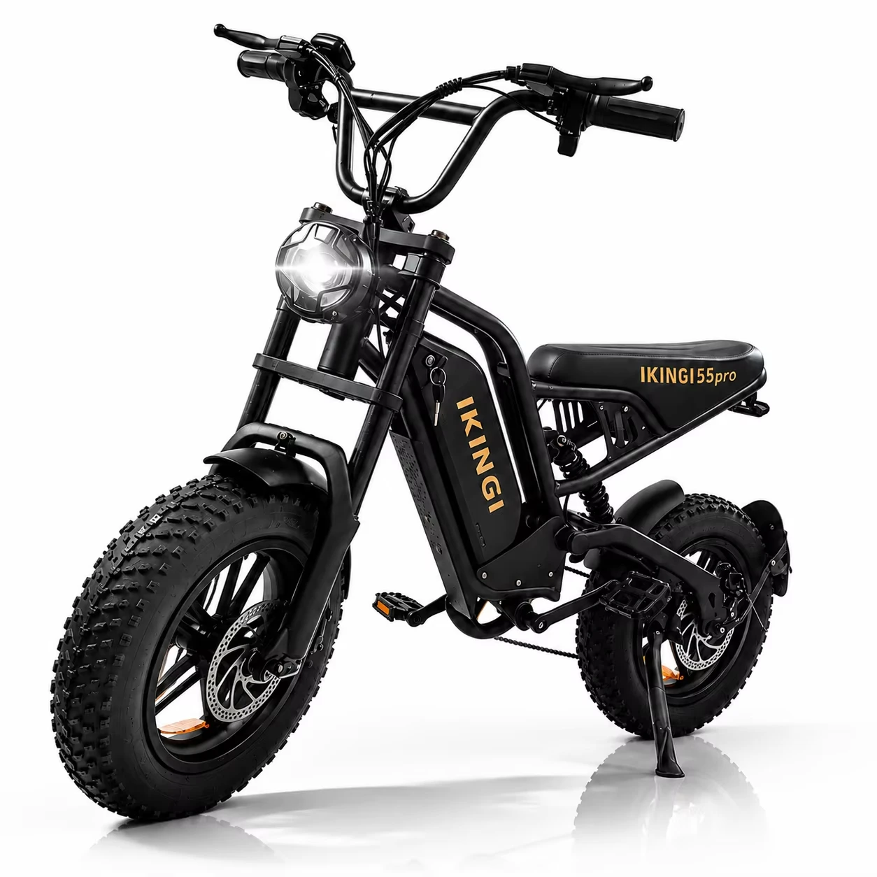 1000W Peak Electric Bike 48V15AH Battery Full Suspension 7 Speed 16*4 Inch Fat Tire All Terrain Off Road E-bike Motorcycle for Adults image 3