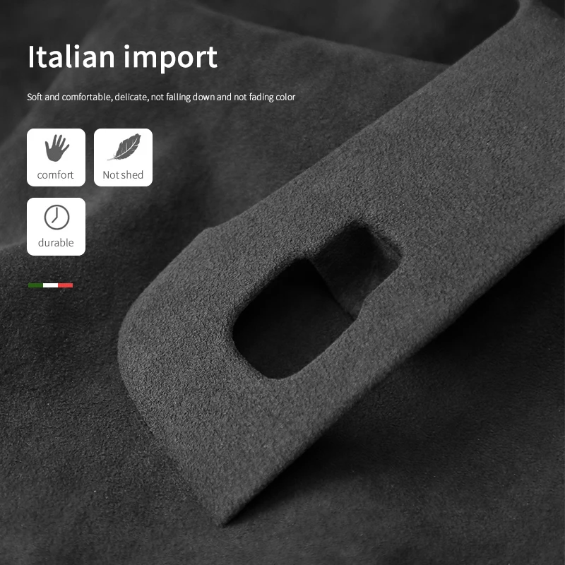 4Pcs Italian Premium Suede Car Door Window Lifter Switch Button Frame Decoration Cover Trim Protector For Tesla Model 3 Model Y