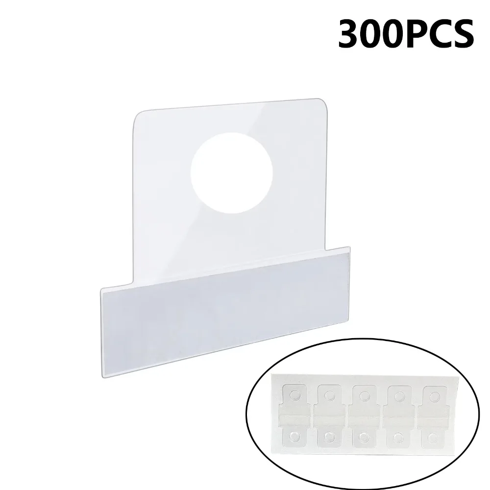 300Pcs Tear-resistant Binder Stickers PVC Self-Adhesive Ring Binder Stickers Transparent Multi-purpose Plastic Hole Hook