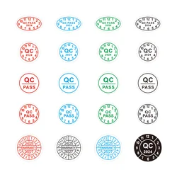 1000pcs 2024 Tear invalid label QC fragile paper detachable disposable electronic product date seal warranty label