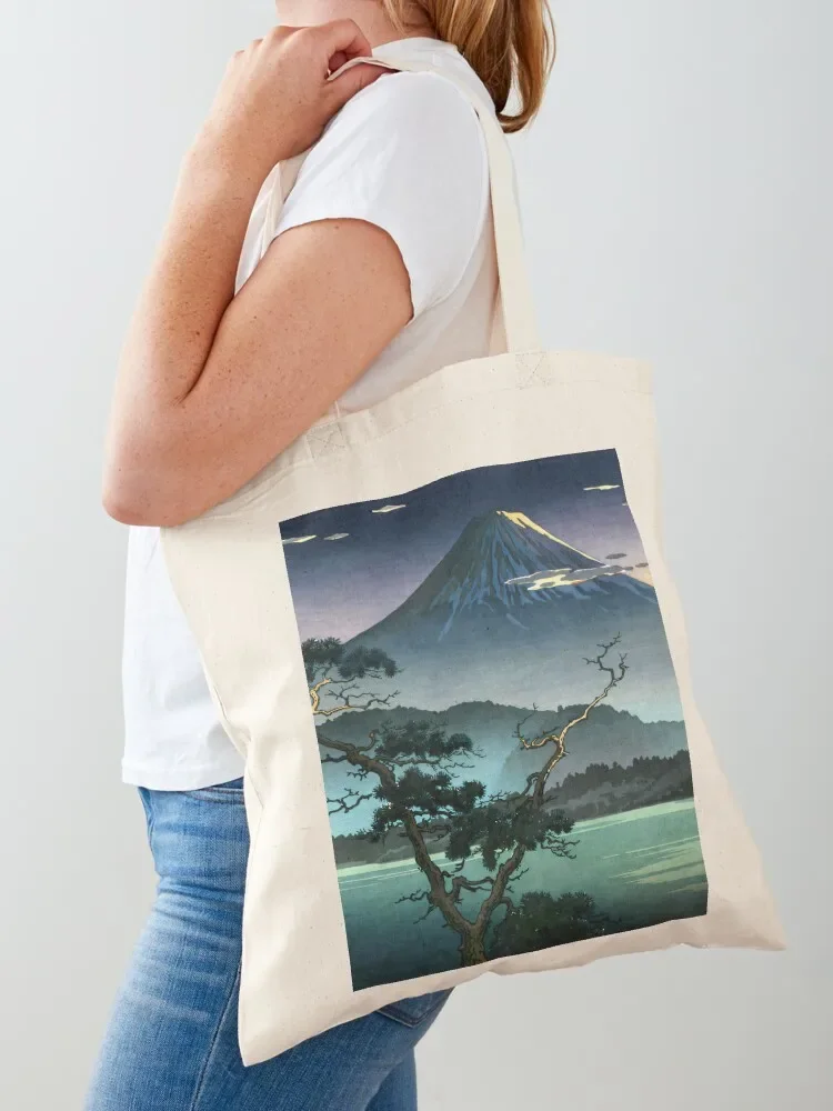 Tsuchiya Koitsu - Mount Fuji evening view from Lake Sai Tote Bag female bag Cloth bag